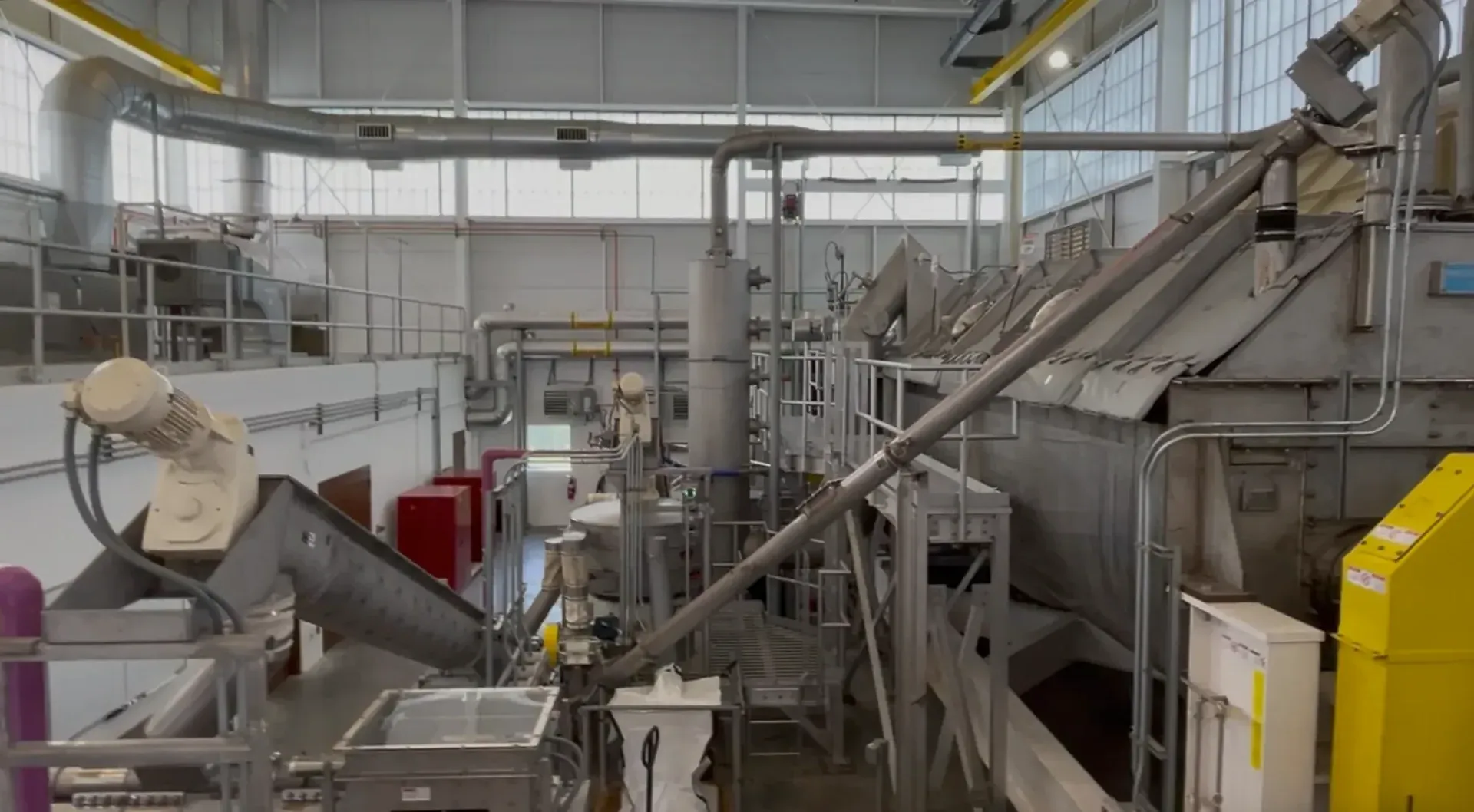 Thermal drying equipment and material-handling systems at the Lake County facility.