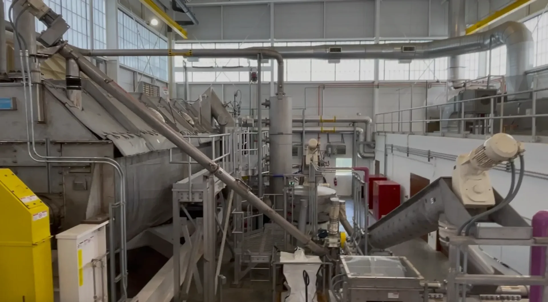 Thermal drying equipment and material-handling systems at the Lake County facility.